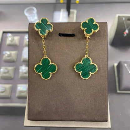 [ElanLuxe Jewelry]CLOVER 2 MOTIFS  EARRINGS (MULTIPLE CHOICESC