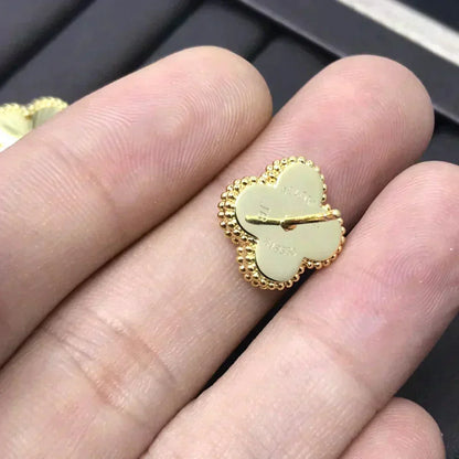 [ElanLuxe Jewelry]CLOVER MINI 9.5MM LASER EARRINGS