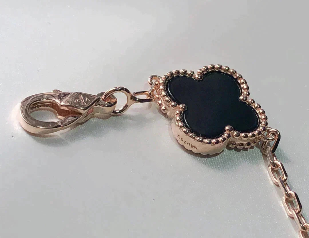 [ElanLuxe Jewelry]CLOVER 5 MOTIFS MULTICOLOR  BRACELET