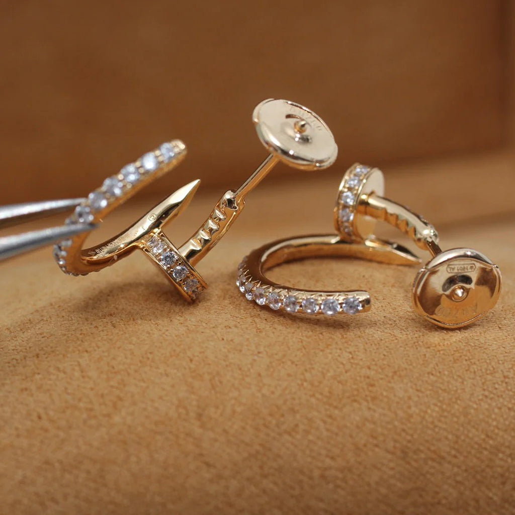 [ElanLuxe Jewelry]JUSTE FULL DIAMOND SMALL EARRINGS