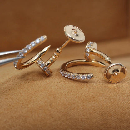 [ElanLuxe Jewelry]JUSTE FULL DIAMOND SMALL EARRINGS