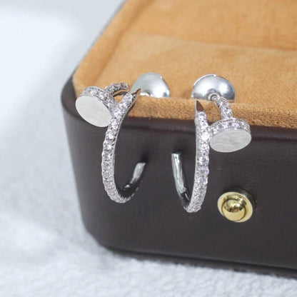 [ElanLuxe Jewelry]JUSTE FULL DIAMOND SMALL EARRINGS