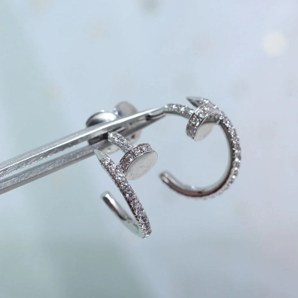 [ElanLuxe Jewelry]JUSTE FULL DIAMOND SMALL EARRINGS