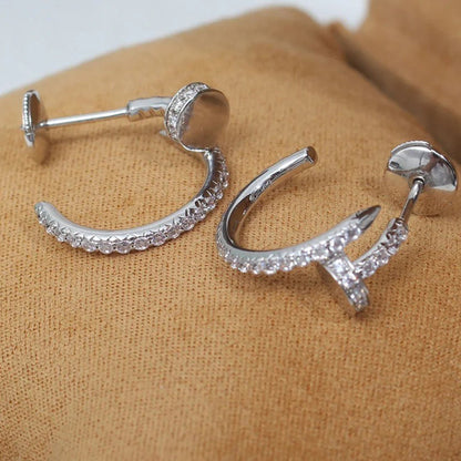 [ElanLuxe Jewelry]JUSTE FULL DIAMOND SMALL EARRINGS