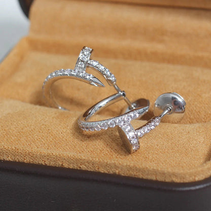 [ElanLuxe Jewelry]JUSTE FULL DIAMOND SMALL EARRINGS