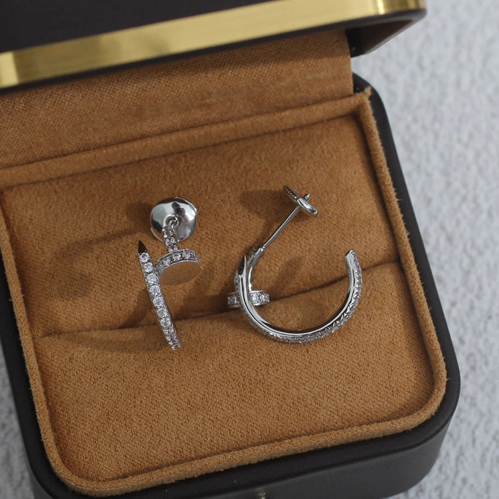 [ElanLuxe Jewelry]JUSTE FULL DIAMOND SMALL EARRINGS