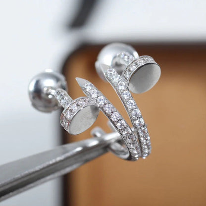 [ElanLuxe Jewelry]JUSTE FULL DIAMOND SMALL EARRINGS
