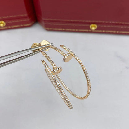 [ElanLuxe Jewelry]JUSTE FULL DIAMOND LARGE EARRINGS