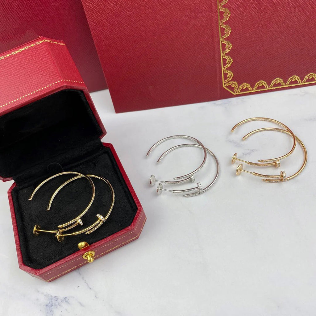 [ElanLuxe Jewelry]JUSTE FULL DIAMOND LARGE EARRINGS