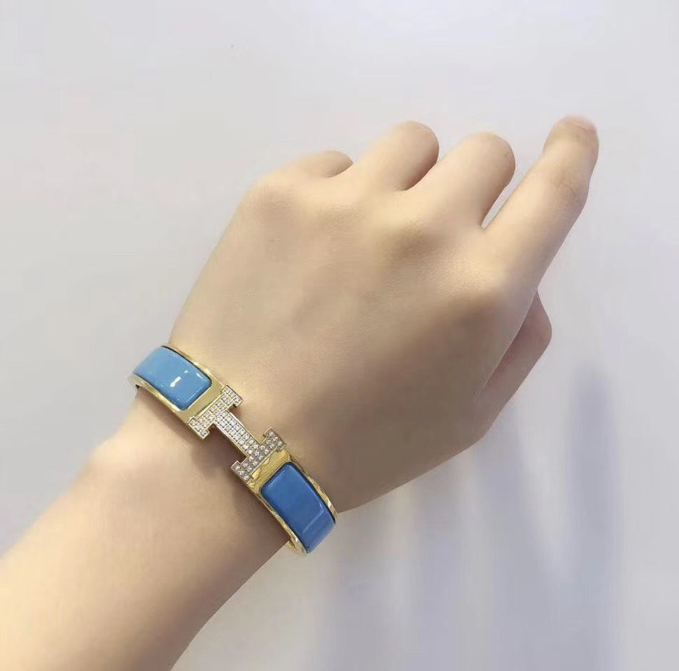 [ElanLuxe Jewelry]H CLOUD BLUE BRACELET GOLD DIAMOND