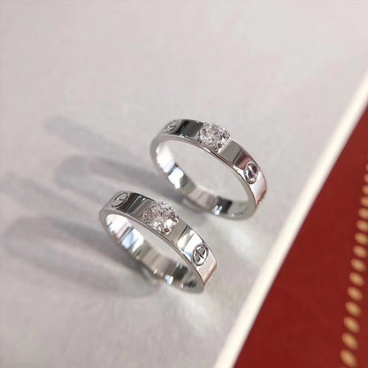 [ElanLuxe Jewelry]LOVE RING 3.6MM 1 BIG DIAMOND