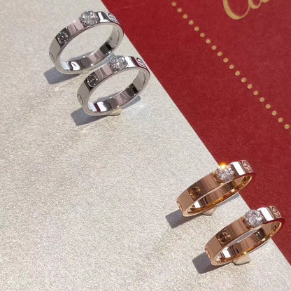 [ElanLuxe Jewelry]LOVE RING 3.6MM 1 BIG DIAMOND