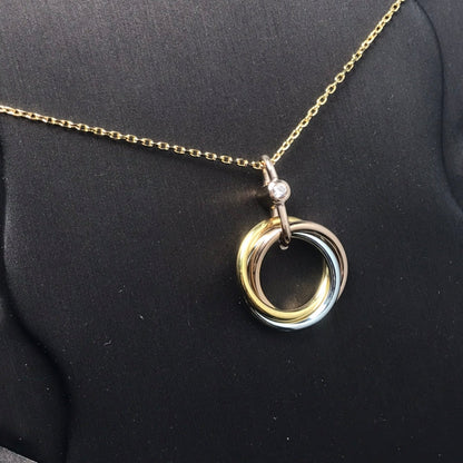 [ElanLuxe Jewelry]TRINITY  NECKLACE 1 DIAMOND
