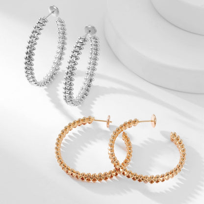 [ElanLuxe Jewelry]CLASH HOOP LARGE EARRINGS