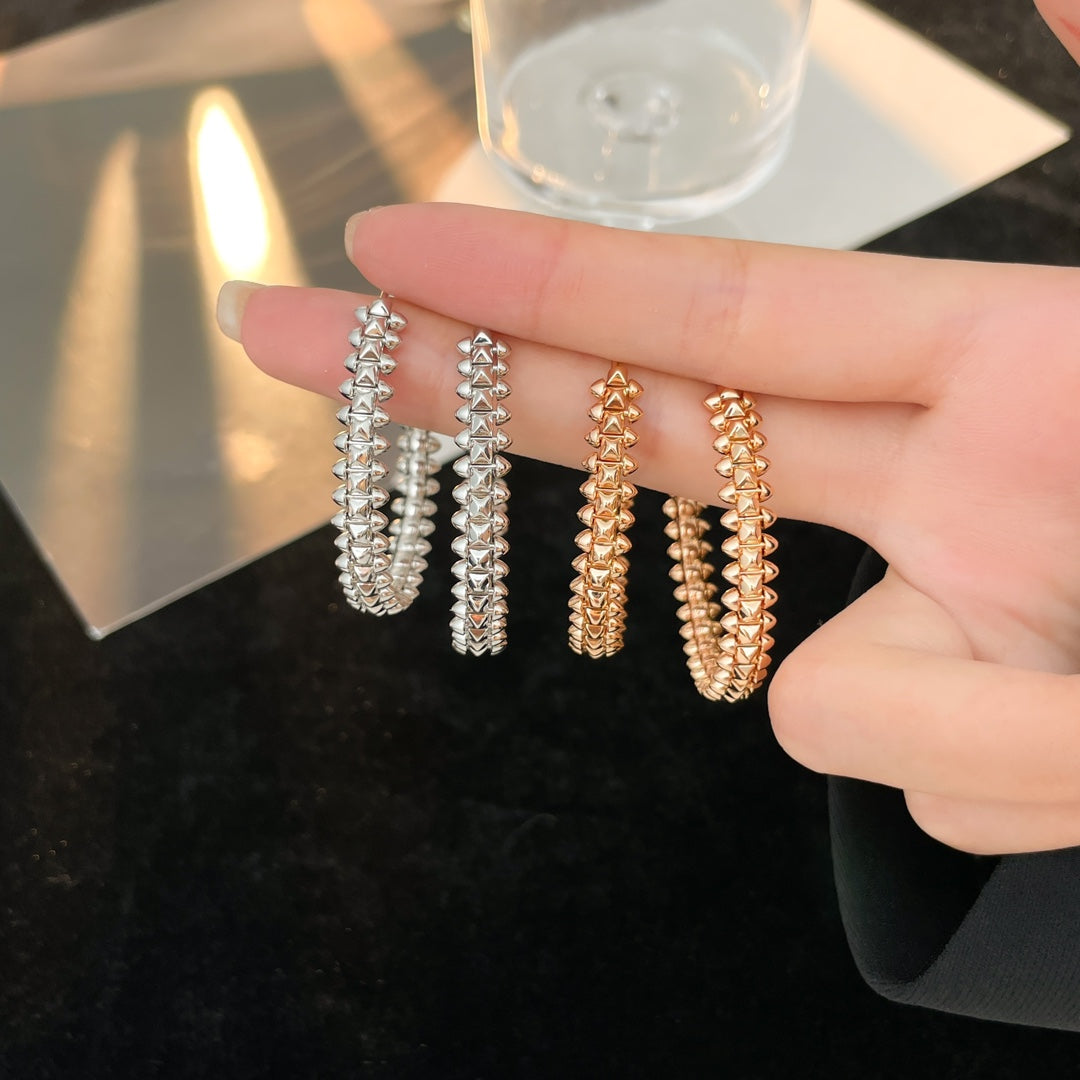 [ElanLuxe Jewelry]CLASH HOOP LARGE EARRINGS