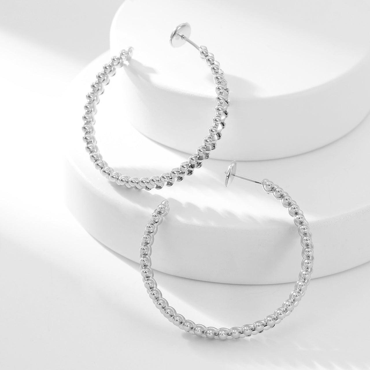[ElanLuxe Jewelry]CLASH HOOP LARGE EARRINGS