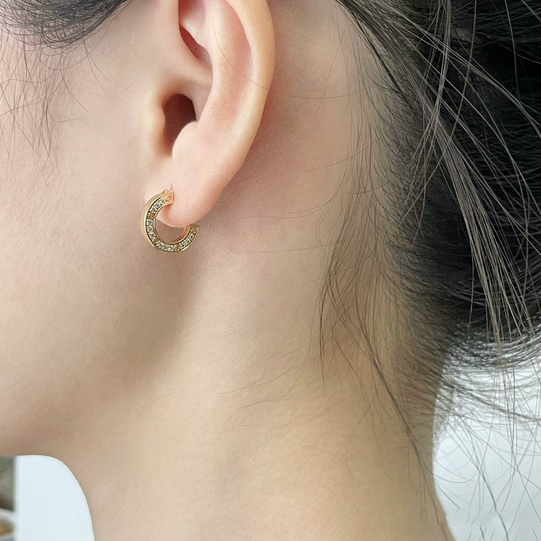[ElanLuxe Jewelry]LOVE DIAMOND EARRINGS