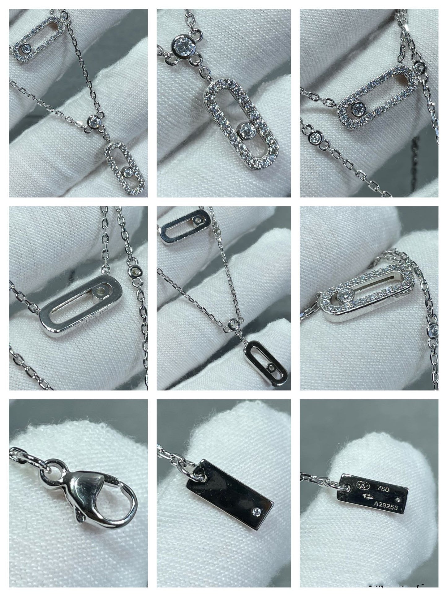 [ElanLuxe Jewelry]MOVE 2 ROW DIAMOND NECKLACE