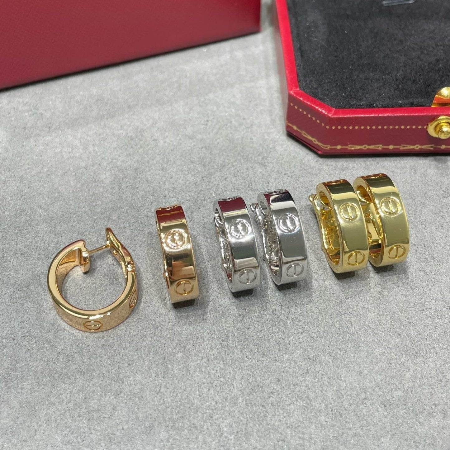 [ElanLuxe Jewelry]LOVE 5.5MM EARRINGS