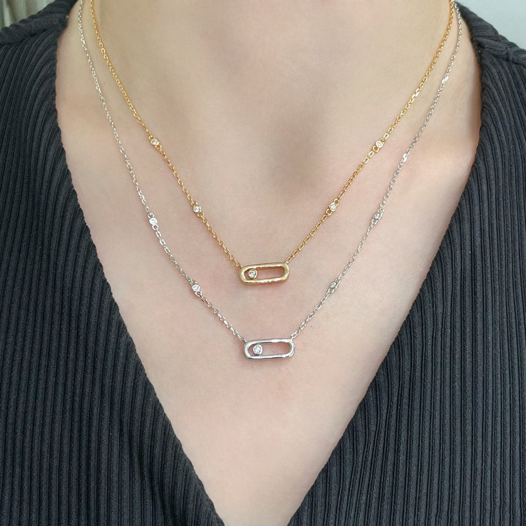 [ElanLuxe Jewelry]MOVE UNO DIAMOND NECKLACE