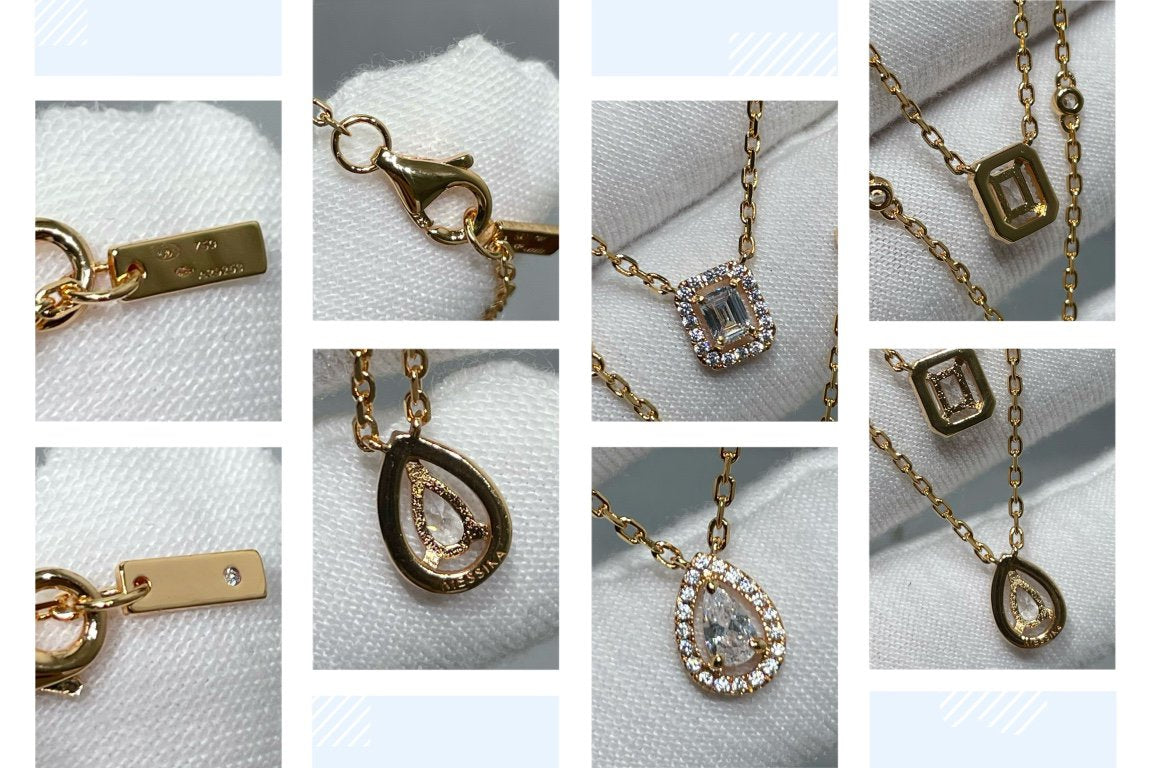 [ElanLuxe Jewelry]MY TWIN 2 ROW DIAMOND NECKLACE