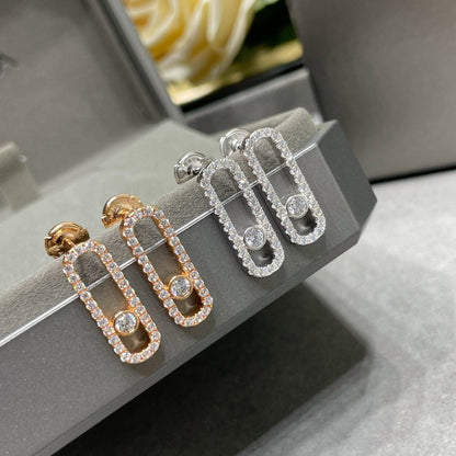 [ElanLuxe Jewelry]MOVE UNO STUD DIAMOND PAVED EARRINGS