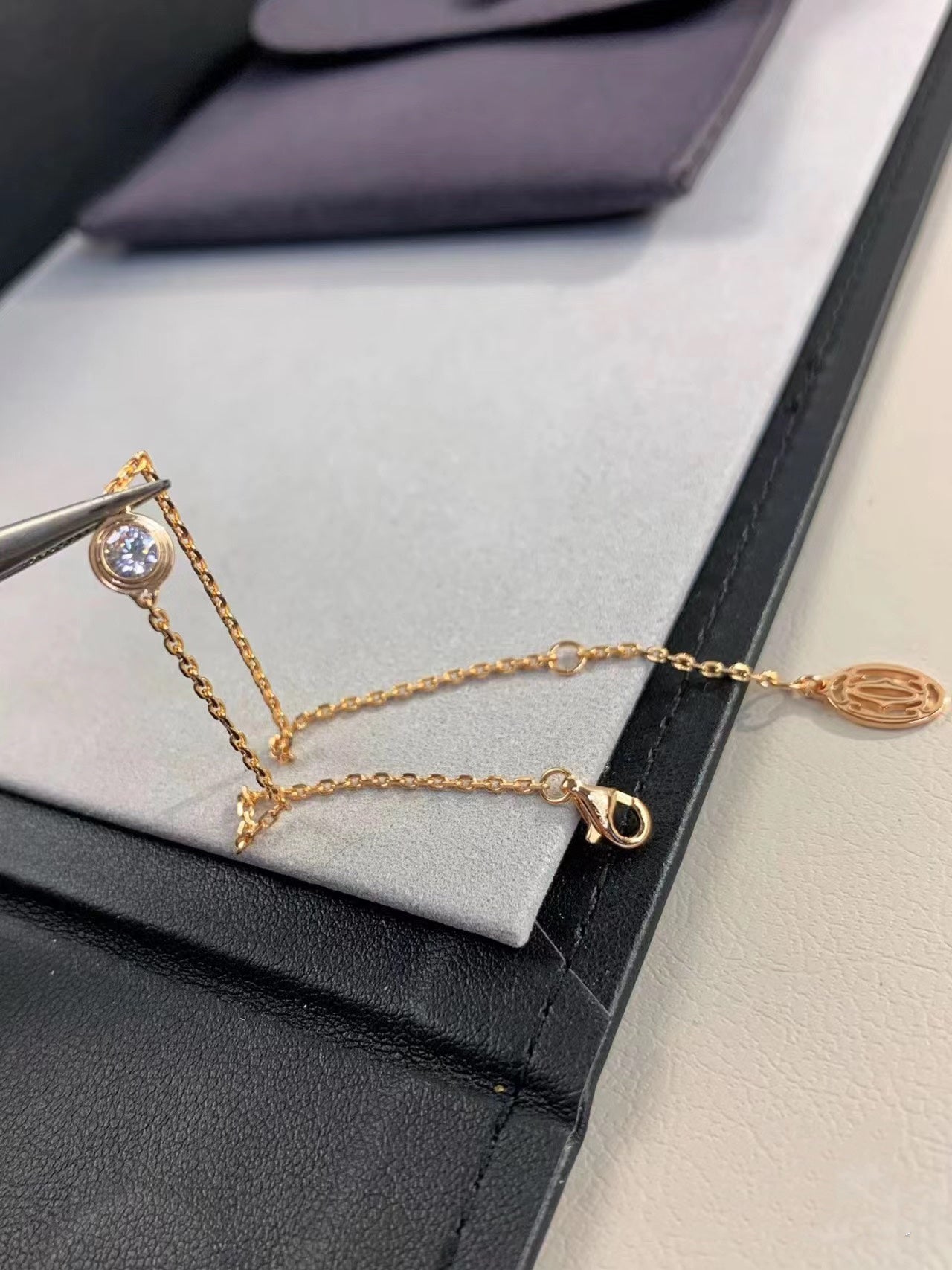 [ElanLuxe Jewelry]DAMOUR DIAMOND LINK BRACELET
