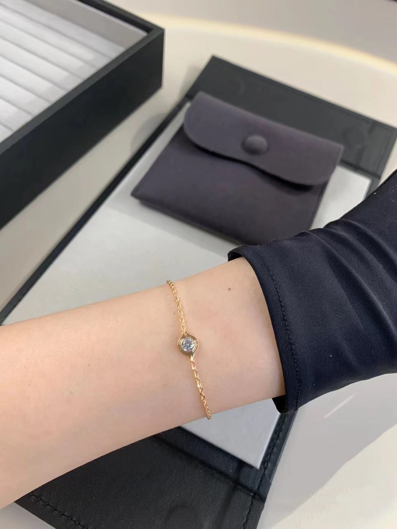 [ElanLuxe Jewelry]DAMOUR DIAMOND LINK BRACELET