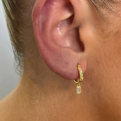 [ElanLuxe]Cassidy Diamond Hoops