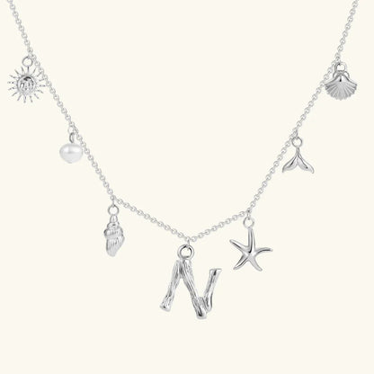 [ElanLuxe]Avaria Ocean Initial Necklace
