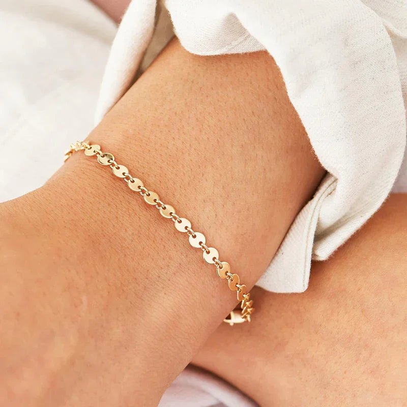 [ElanLuxe]Darla Round Chain Bracelet