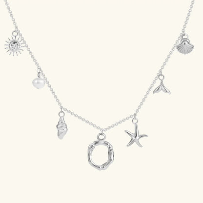 [ElanLuxe]Avaria Ocean Initial Necklace