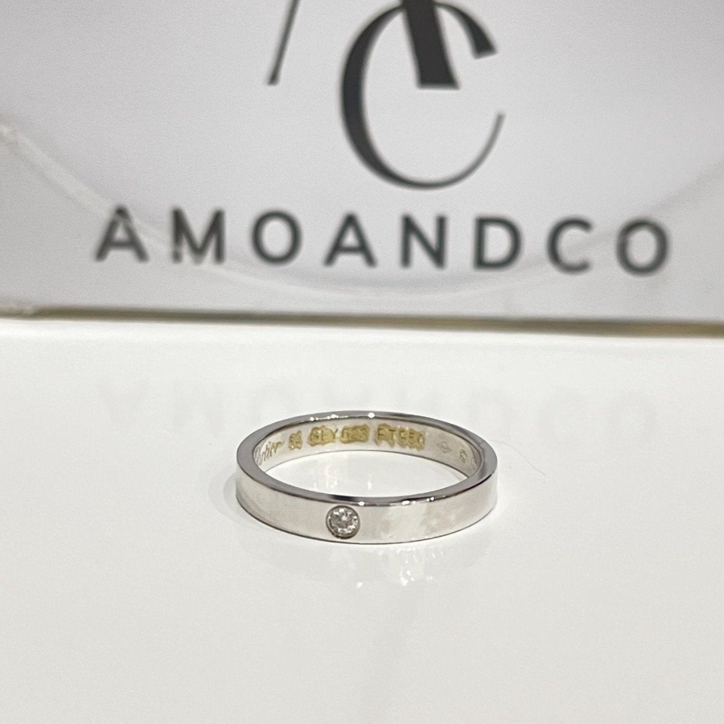 [ElanLuxe Jewelry]LOVE RING 4MM 1 DIAMOND