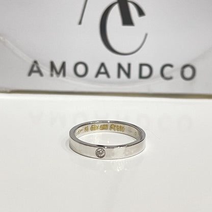 [ElanLuxe Jewelry]LOVE RING 4MM 1 DIAMOND