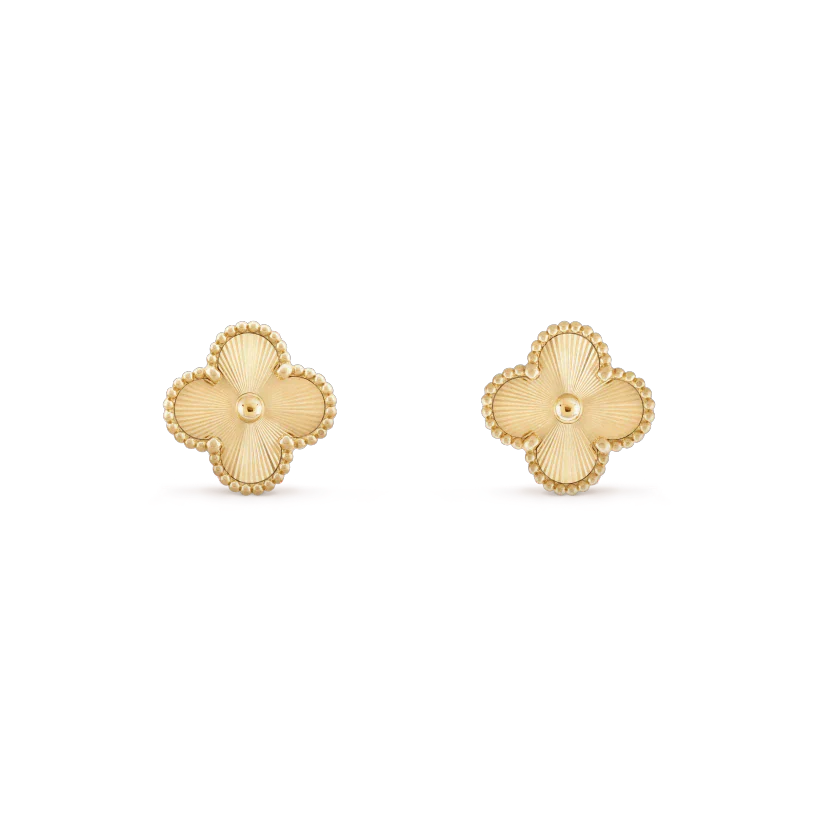 [ElanLuxe Jewelry]CLOVER MINI 9.5MM LASER EARRINGS