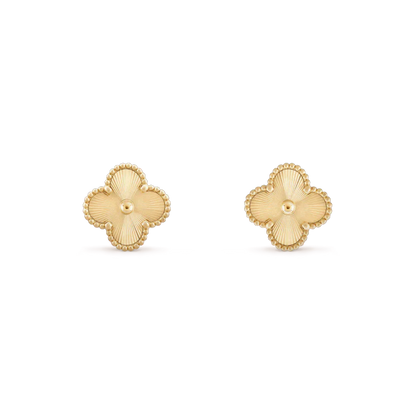 [ElanLuxe Jewelry]CLOVER MINI 9.5MM LASER EARRINGS