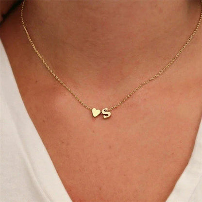 [ElanLuxe]Ria Initial Letter Gold Necklace