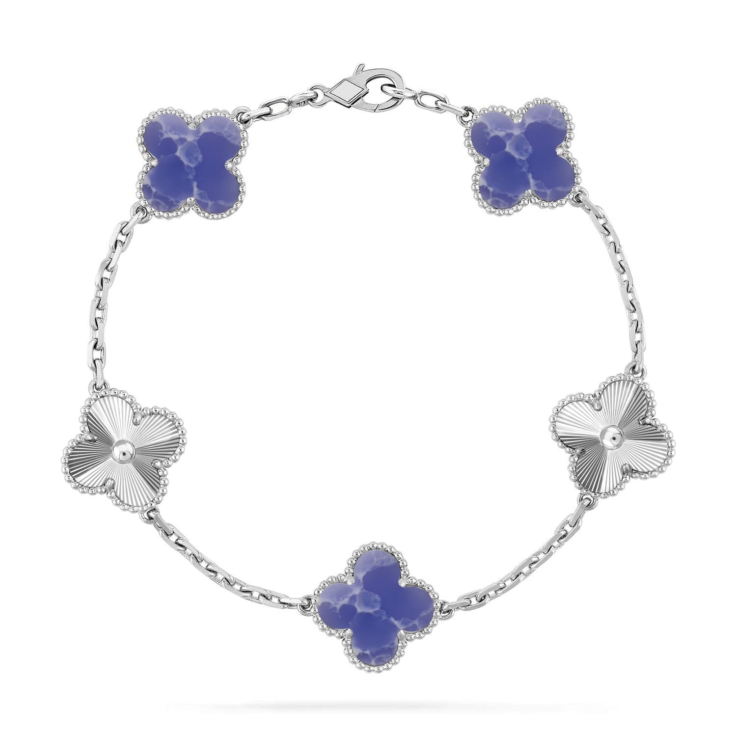 [ElanLuxe Jewelry]CLOVER 5 MOTIF BLUE VEINS BRACELET COLLECTION