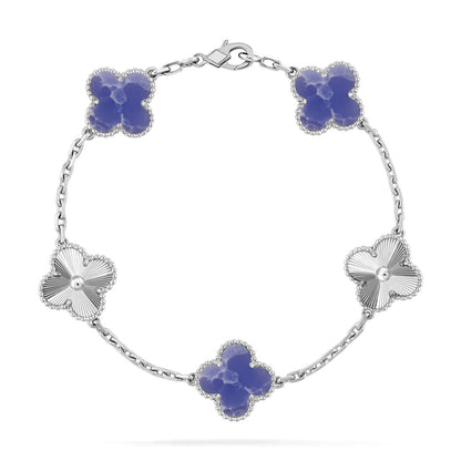 [ElanLuxe Jewelry]CLOVER 5 MOTIF BLUE VEINS BRACELET COLLECTION