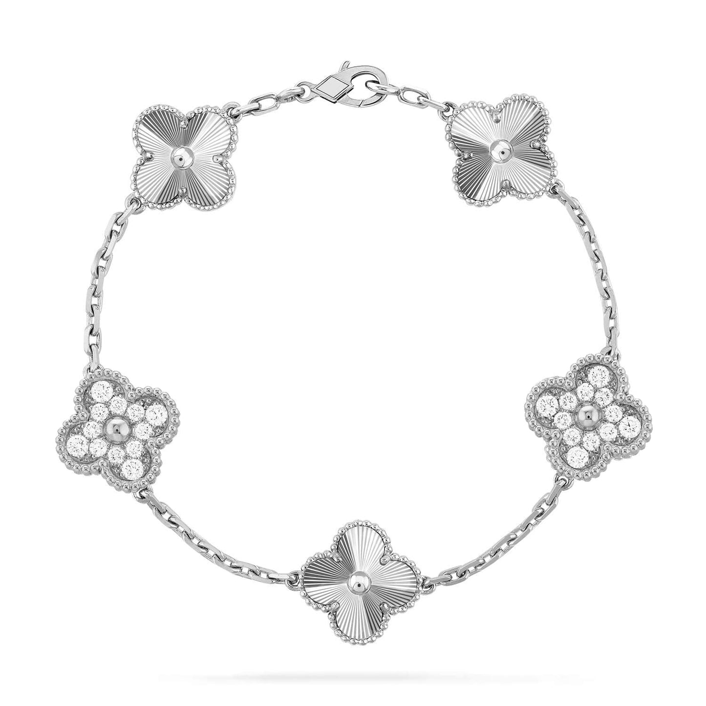 [ElanLuxe Jewelry] CLOVER 5 MOTIF LASER BRACELET COLLECTION
