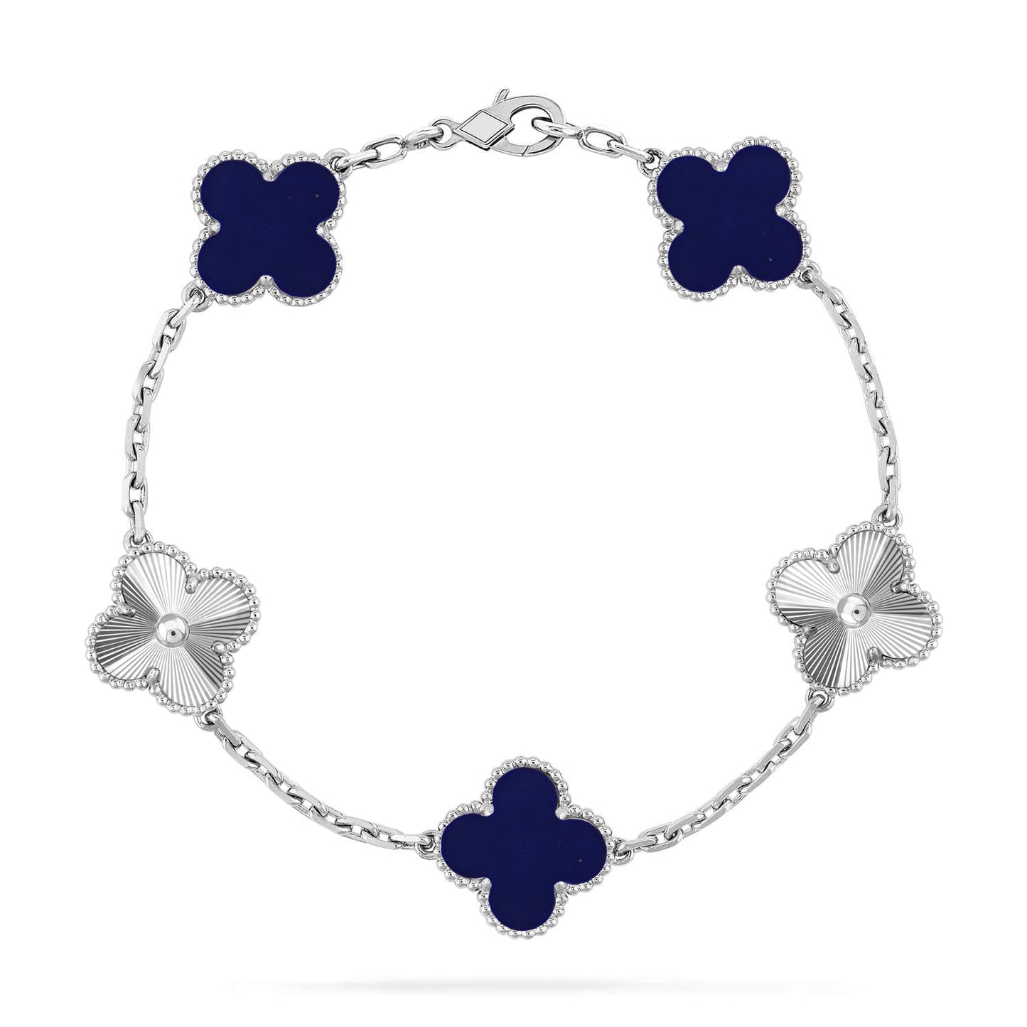 [ElanLuxe Jewelry]CLOVER 5 MOTIF LAPIS LAZULI BRACELET COLLECTION