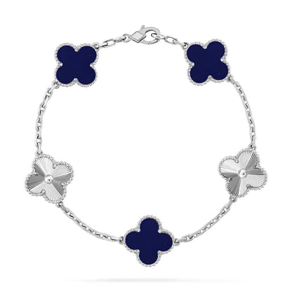 [ElanLuxe Jewelry]CLOVER 5 MOTIF LAPIS LAZULI BRACELET COLLECTION