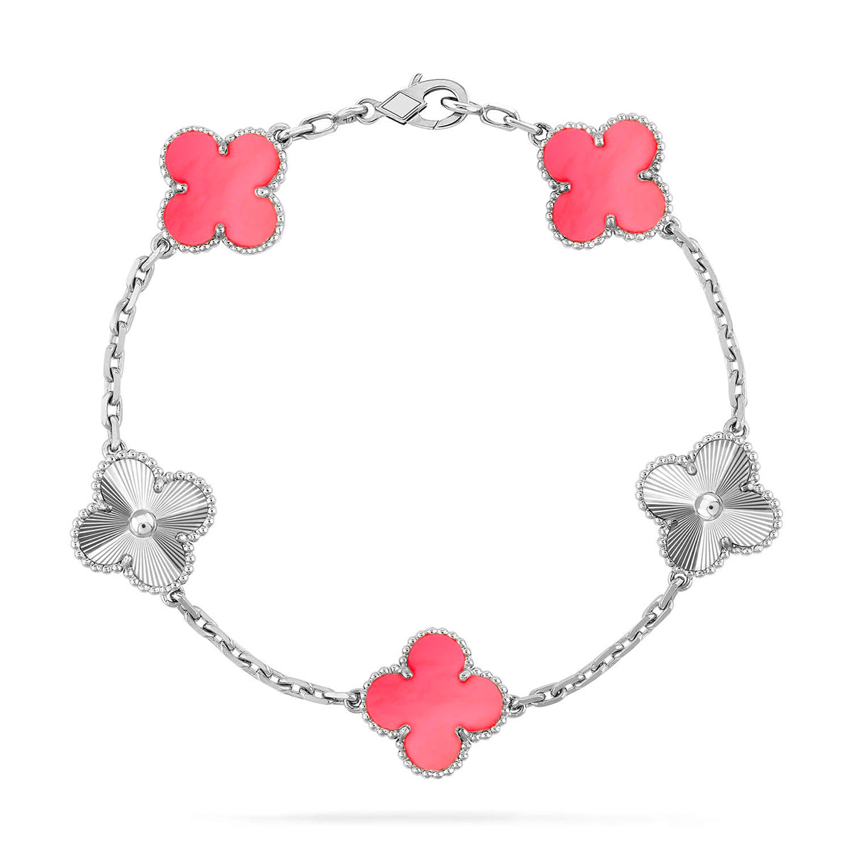 [ElanLuxe Jewelry] CLOVER 5 MOTIFS  PINK MOP BRACELET COLLECTION