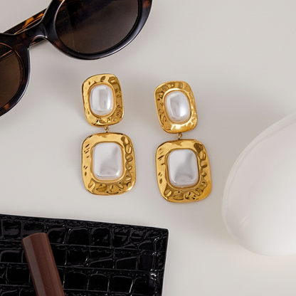 [ElanLuxe]Trixie Chunky Pearl Drop Earrings