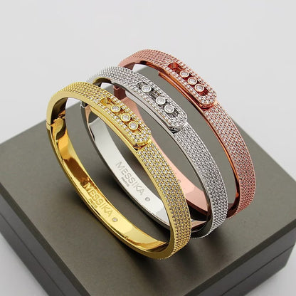 [ElanLuxe Jewelry]Move Noa Full Pav Diamond Bangle Bracelet