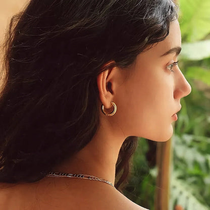 [ElanLuxe]Bold Round Hoops