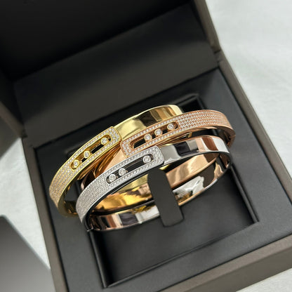 [ElanLuxe Jewelry]Move Noa Rose Gold Pav茅 Diamond Bangle Bracelet