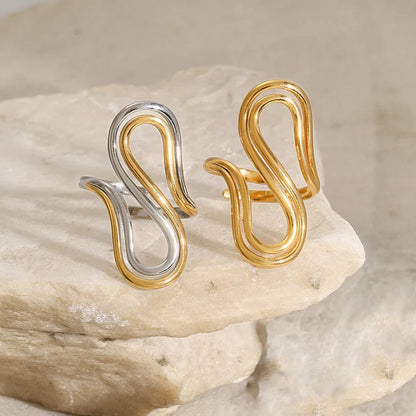[ElanLuxe]Halle Abstract Gold Ring