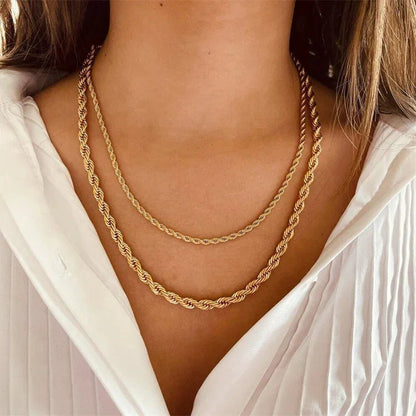 [ElanLuxe]Bianca Rope Chain Gold Necklace