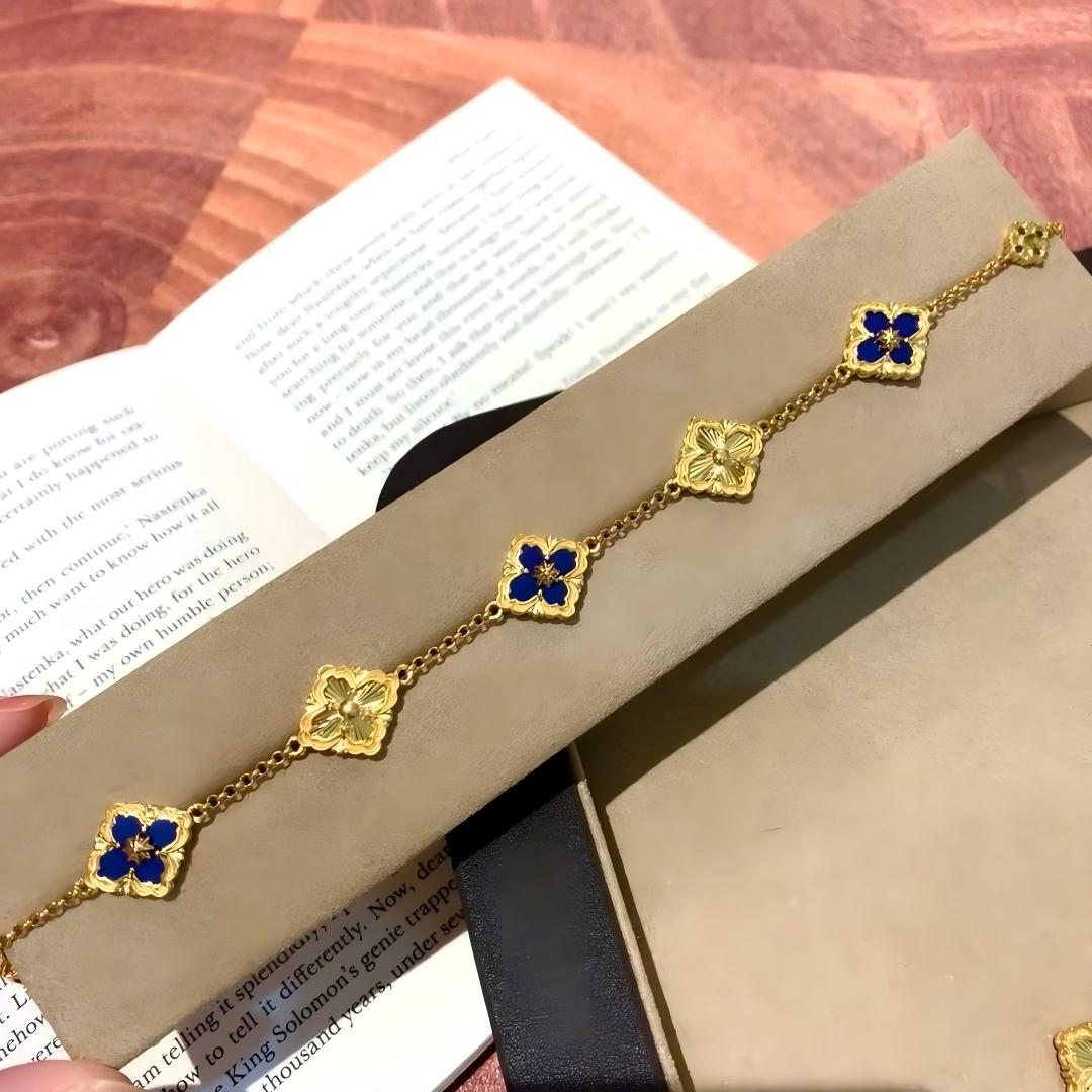 [ElanLuxe Jewelry JEWELRY] OPERA 5 MOTIFS TULLE ENAMEL BRACELET